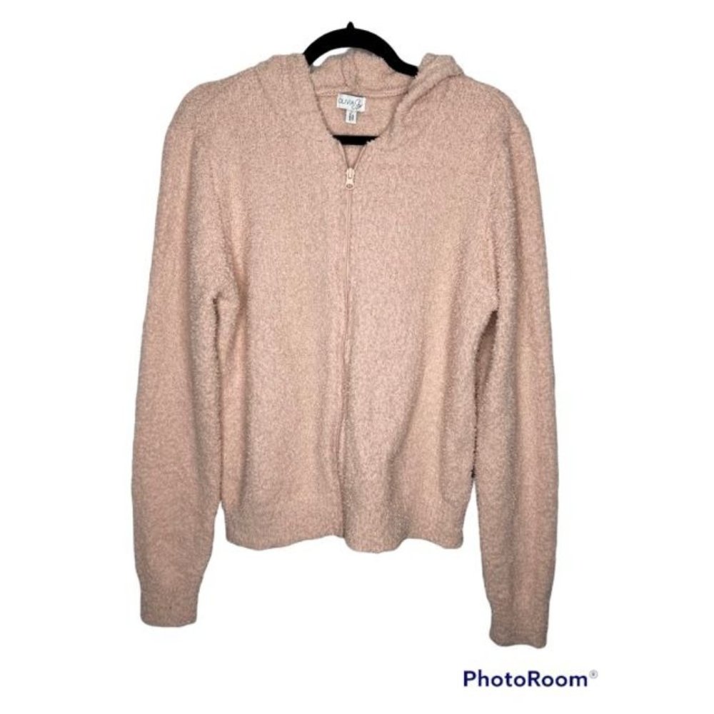 Olivia Sky Women's Fluffy Jacket Hooded Reversible Cardigan Faux Fur Zip Up